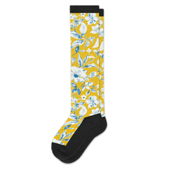 Mustard Floral EasyStretch™ Socks