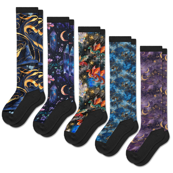 Mystical EasyStretch™ Socks 5-Pack Bundle