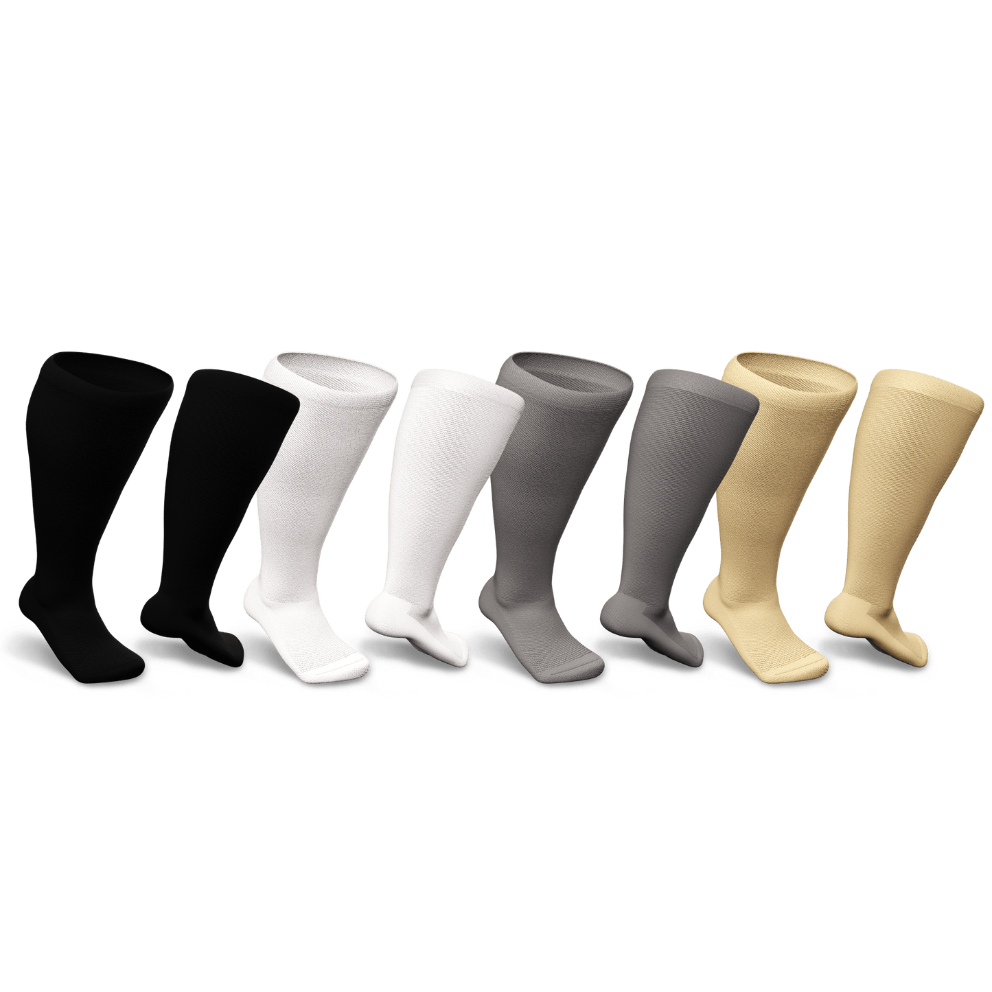 Assorted Non-Binding Diabetic Thin Socks 4-Pack