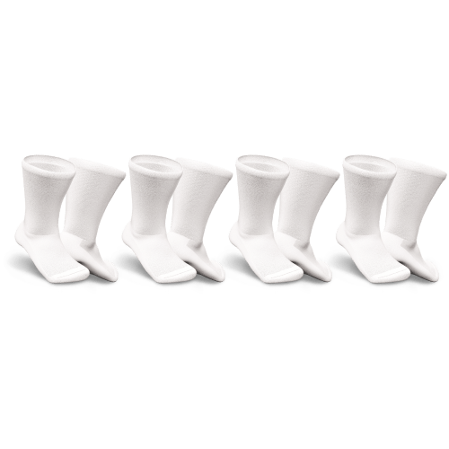 4 pairs white diabetic socks
