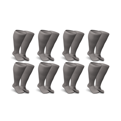 Knee-high grey diabetic socks 8 pairs