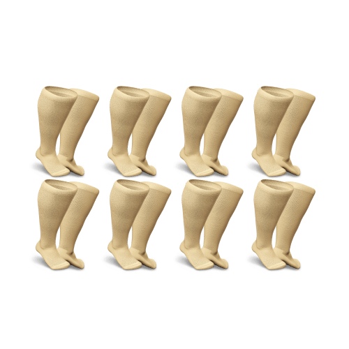 Non-binding tan color socks 8 pairs