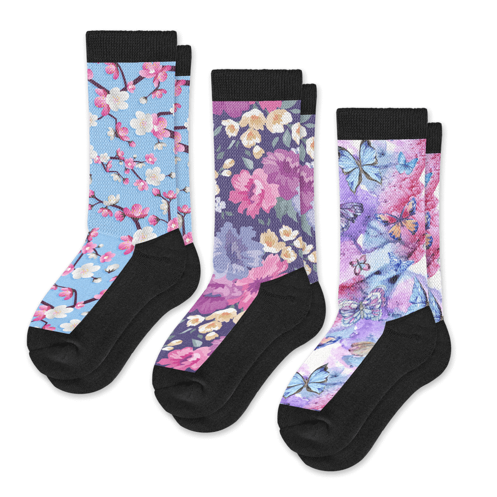 Crazy Socks Pack Of 3 Flower Power Viasox