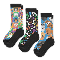 Bark EasyStretch™ Socks 3-Pack Bundle Crew Cut From Viasox Flat View