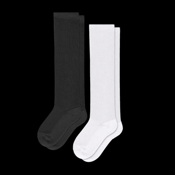 Black And White EasyStretch™ Diabetic Socks Bundle 2-Pack