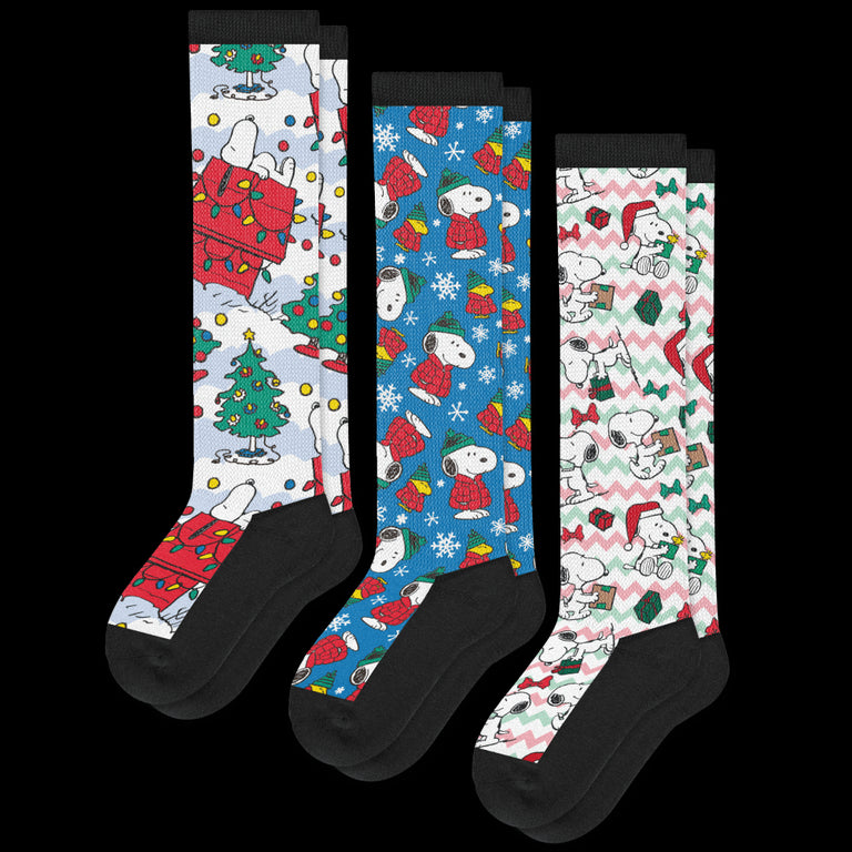 Bundle Up EasyStretch™ Diabetic Socks Bundle 3-Pack Peanuts Winter Collection