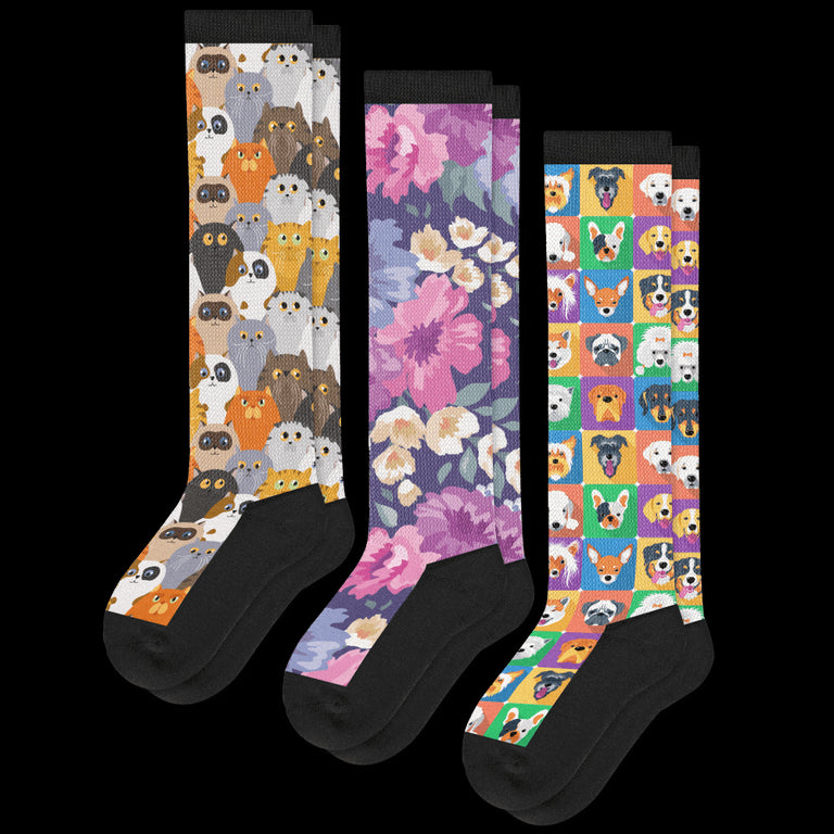 Paws And Petals EasyStretch™ Diabetic Socks Bundle 3-Pack
