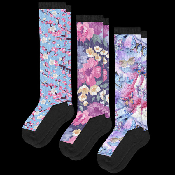 Flower Power EasyStretch™ Diabetic Socks 3-Pack