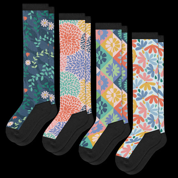 Summer Bloom EasyStretch™ Diabetic Socks Bundle 4-Pack