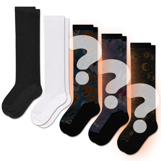 Monochrome & Mystery EasyStretch™ Socks Bundle 5-Pack