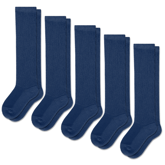 Navy Blue EasyStretch™ Socks Bundle 5-Pack