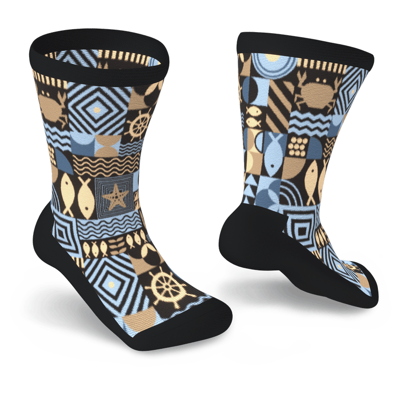 Nautical Non-Binding Diabetic Socks