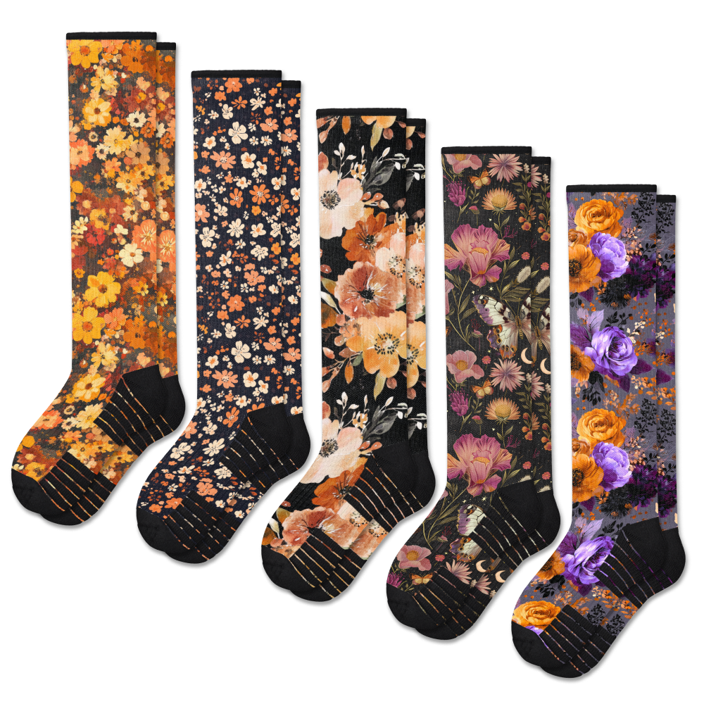 Autumn Bouquet 5-Pack, five pairs of Compression socks