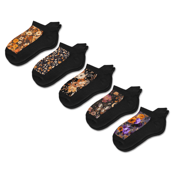Autumn Bouquet Ankle Socks 5-Pack Bundle