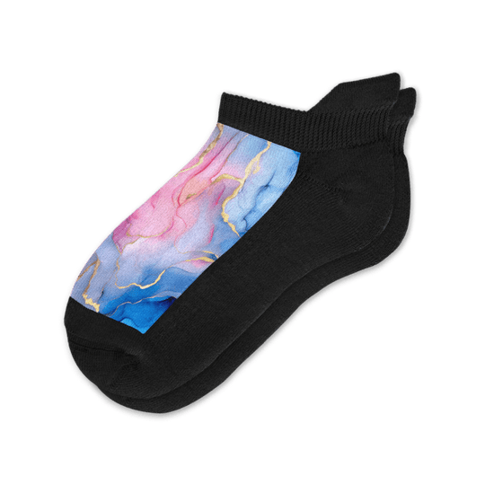 Viasox Pastel Marble Ankle Socks front view