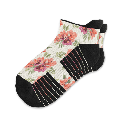 Pastel Petals Ankle Compression Socks