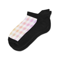 Viasox Pastel Plaid Ankle Socks front view