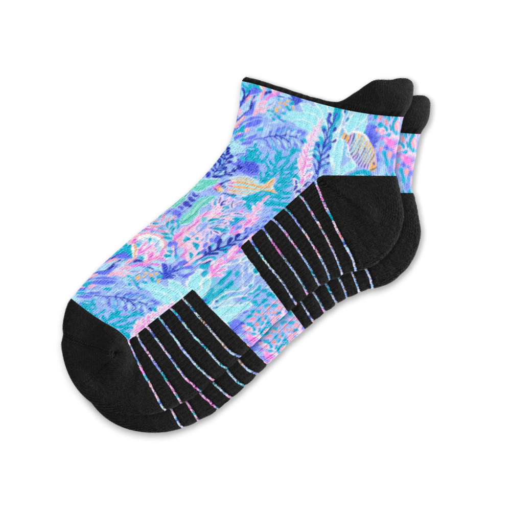 Pastel Reef Ankle Compression Socks