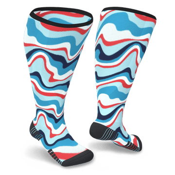 Patriotic Wave Diabetic Compression Socks