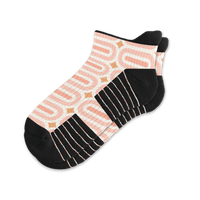 Viasox Peach Party Ankle Compression Socks front view