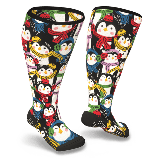 Penguin Party Diabetic Compression Socks