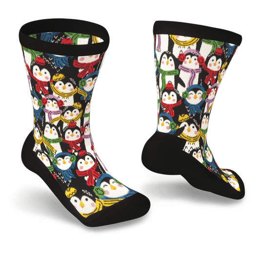Penguin Party Non-Binding Diabetic Socks