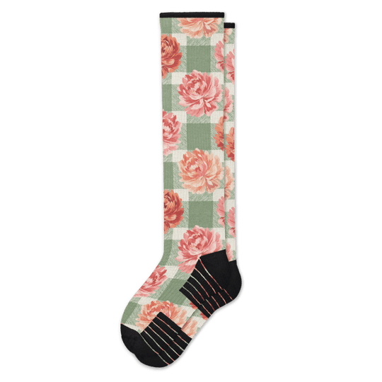 Peony Blooms Compression Socks