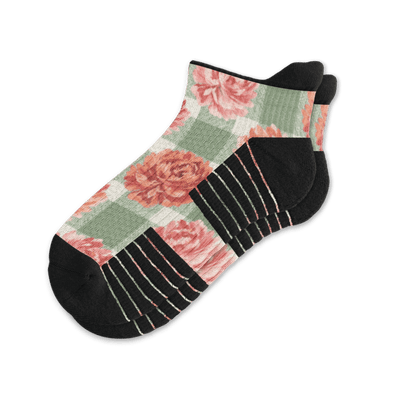 Peony Blooms Ankle Compression Socks