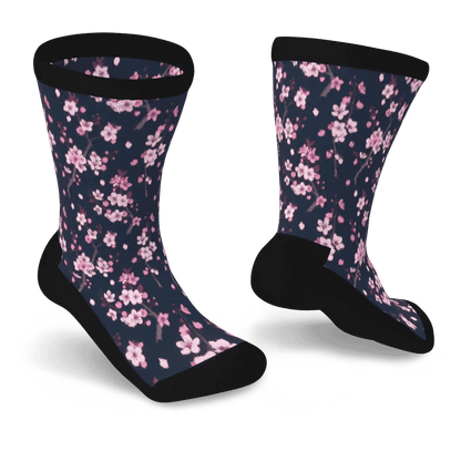 Midnight Blossoms Non-Binding Diabetic Socks