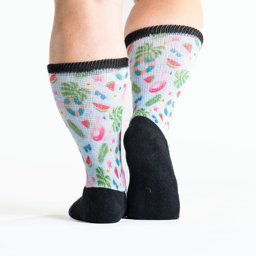 Crew fun pattern socks for diabetics