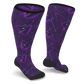 Purple compression socks