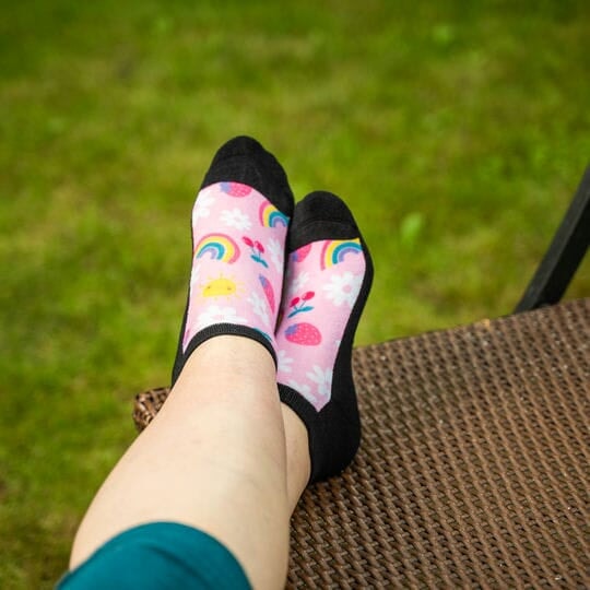 Rainbow ankle socks