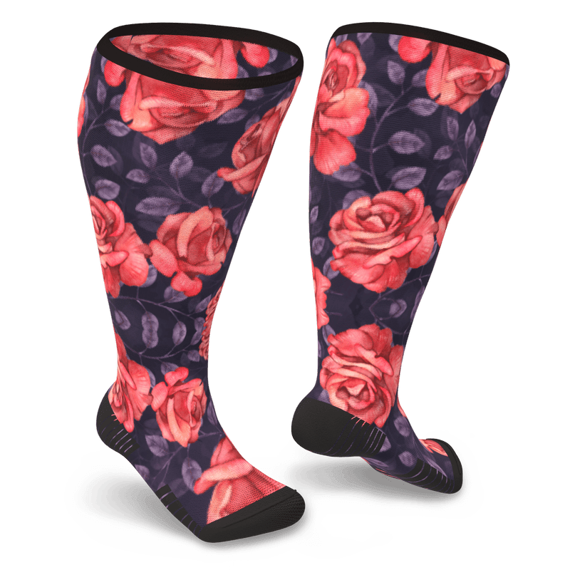 Rose Garden Diabetic Compression Socks