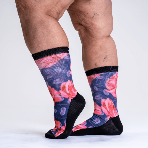 Rose Garden Non-Binding Diabetic Socks