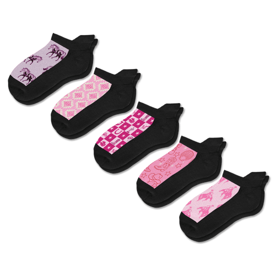 Rosy Rodeo Ankle Socks 5-Pack Bundle