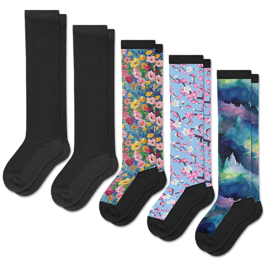 Twilight Bloom Comfort EasyStretch™ Socks Bundle 5-Pack