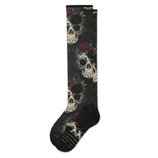 Skulls and Roses Compression Socks