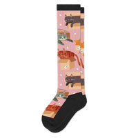 Viasox Cats in Boxes EasyStretch™ Socks Flat View