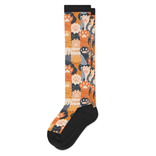 Viasox Cat Paws EasyStretch™ Socks Flat View