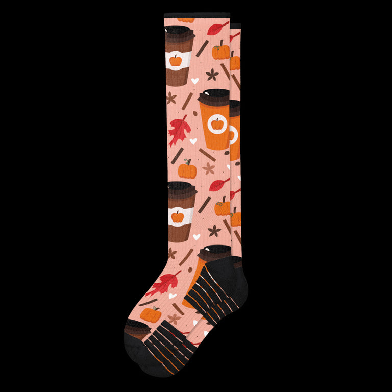 Pumpkin Spice Compression Socks