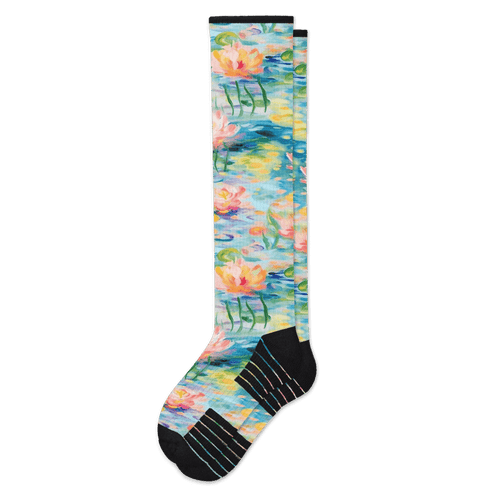 Viasox Pastel Pond Compression Socks front view