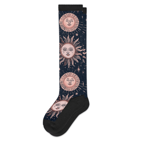 Viasox Celestial Moon EasyStretch™ Socks Flat View