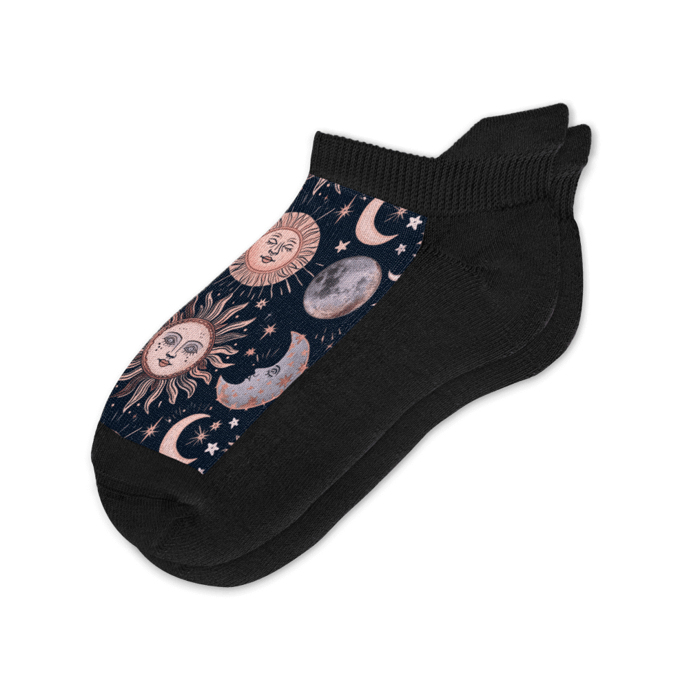 Viasox Celestial Moon Ankle Socks Flat View