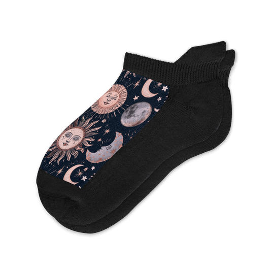Viasox Celestial Moon Ankle Socks Flat View