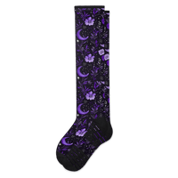 Viasox Purple Moon Compression Socks Flat View