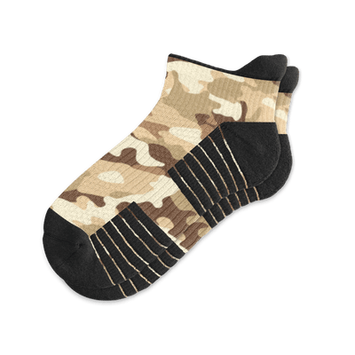 Desert Camo Ankle Compression Socks By Viasox Flat View