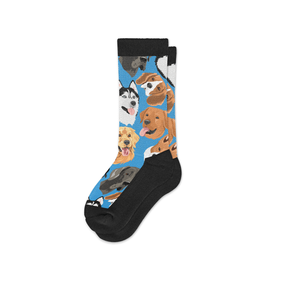 Viasox Ruff Life EasyStretch™ Socks Crew Cut Flat View