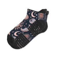 Celestial Moon Ankle Compression Socks From Viasox Flat View