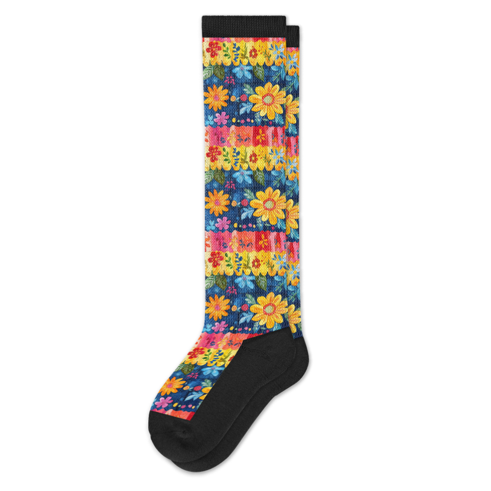 Viasox Spring Picnic EasyStretch Socks front view