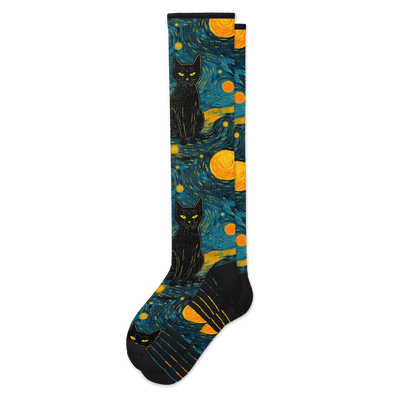 Starry Cat Compression Socks